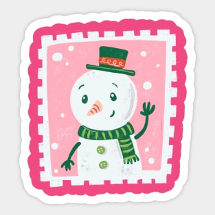 Snowman Stamp Sticker